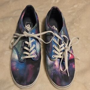 Vans Galaxy Canvas Lace-Up Sneakers - Blue, Purple, Pink